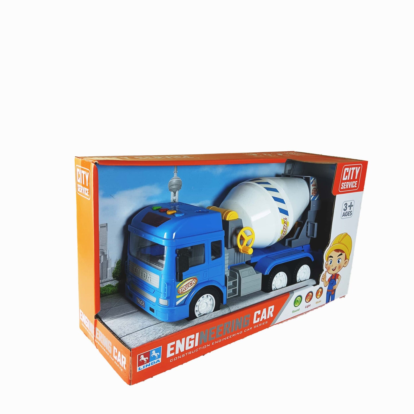 City Service Engineering Inertia Driven Construction Vehicle for Kids