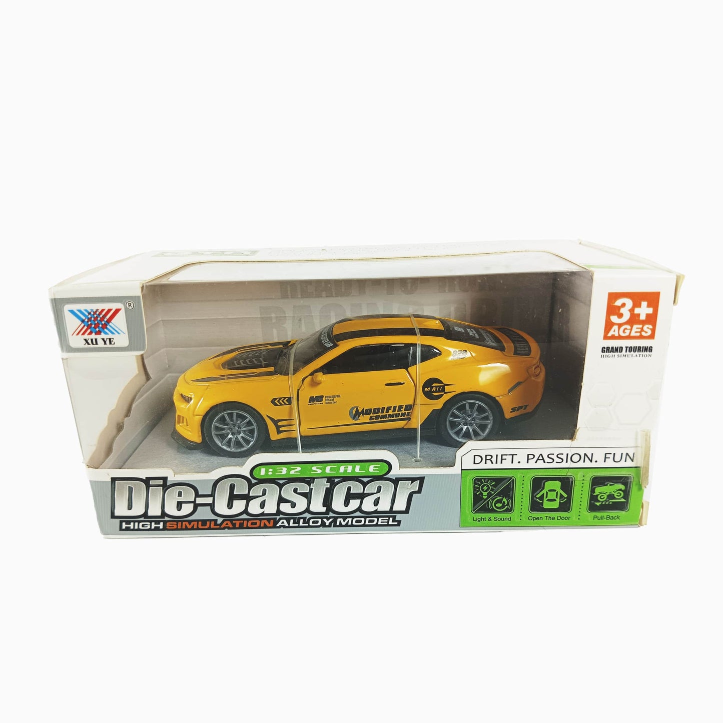 Yellow GT Sports Car Die-Cast Model
