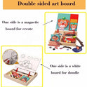 Magnetic Book Role Transformation Puzzle and Doodle Board Combo