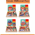 Magnetic Book Role Transformation Puzzle and Doodle Board Combo