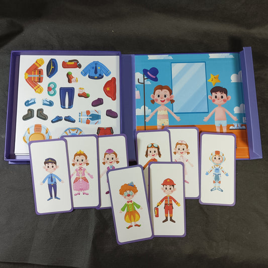 Magnetic Dress-Up Puzzle book – Professional Figures (3+ Years)