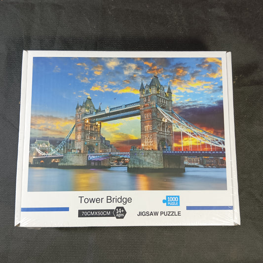 1000-Piece Jigsaw Puzzle – Tower Bridge and animals edition